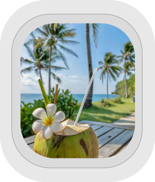 Cocktail on tropical beach