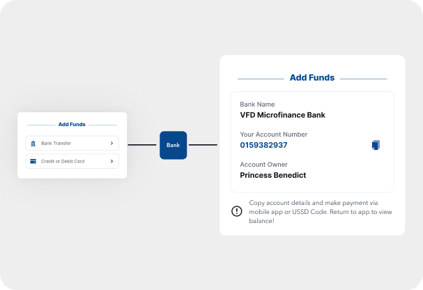Add funds interface