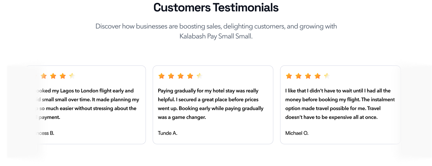 Customer Testimonials
